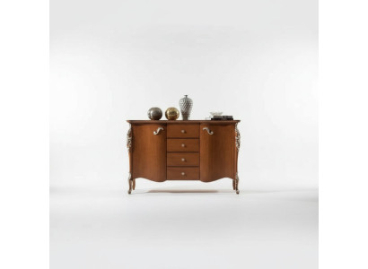 Sideboard Schränke Möbel Massive Italienische Holzschrank Braun Neu
