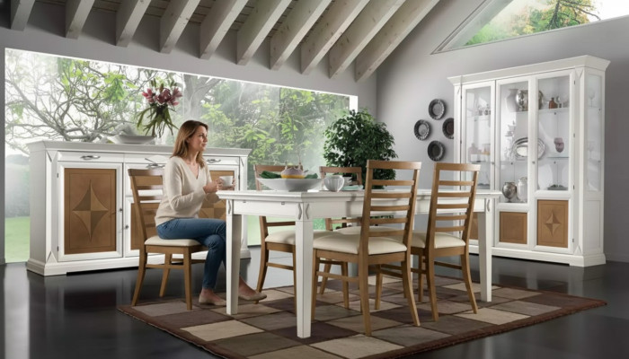 Esszimmer Esstisch 4x Stühle Garnitur Tisch Gruppe 7tlg. Set Klassische