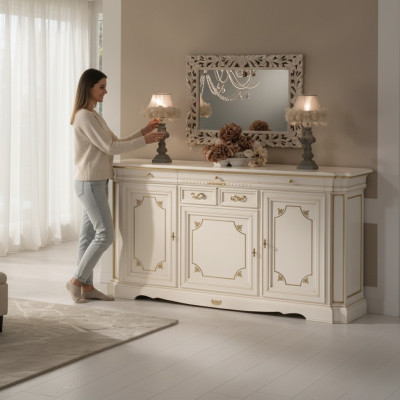 Kommode Sideboard Schrank Holz Kommoden Italienische Möbel Massiv Neu