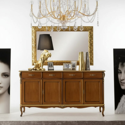 Italienische Stil Möbel Sideboard Schrank Designer Braun Kommode Neu