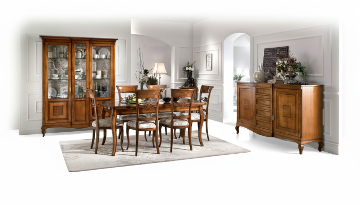 Esstisch 6x Stühlen Esszimmer Essgruppe Holz Sideboard 9tlg.Garnitur