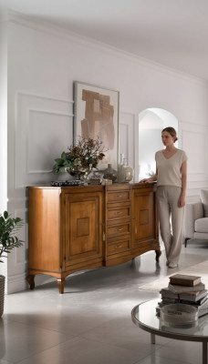 Sideboard mit Schubladen Holz Kommode Wohnzimmer Schrank Massiv Neu