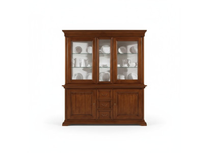Klassisch Vitrine Italienische Luxus Möbel Vitrinen Holzschrank Design Schrank