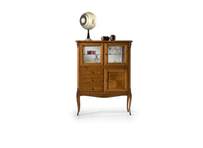 Vitrine Glas Barschrank Schränke Italienische Möbel Holz Wohnzimmer