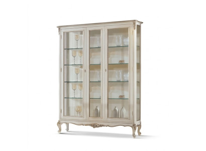 Glas Vitrine 2 Tür Holz Vitrinen Wohnzimmer Schränke Design Möbel Neu