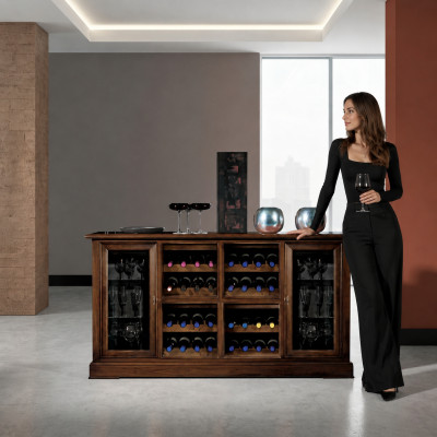 Hausbar Barschrank Tisch Regal Weinregal Weinschrank Luxus Vitrine