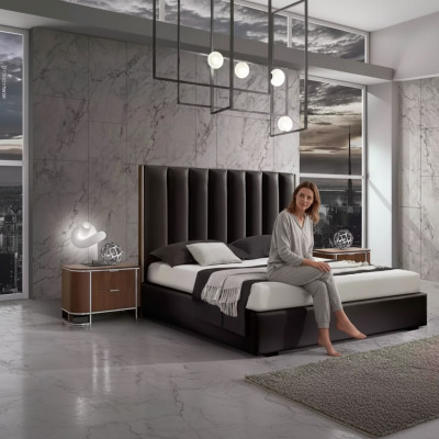 Bett Nachttisch 2x Luxus Schlafzimmer Set Komplettes Zimmer Möbel Neu