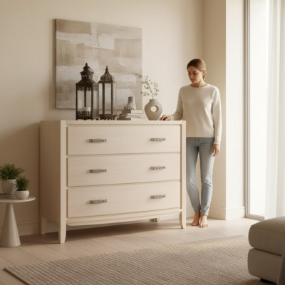 Kommode Wohnzimmer Design beige Stil Modernes Kommoden Stilvoll Neu