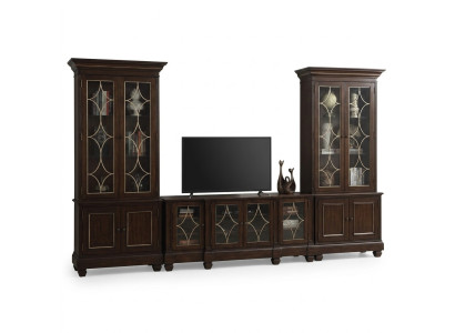 Wohnzimmer Set 2x Vitrine TV Ständer CouchtischSet Wohnmöbel Modern