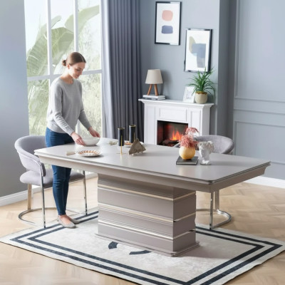 Set Gruppe Tisch 6x Stühle Esszimmer Holztisch Esszimmer Design neu