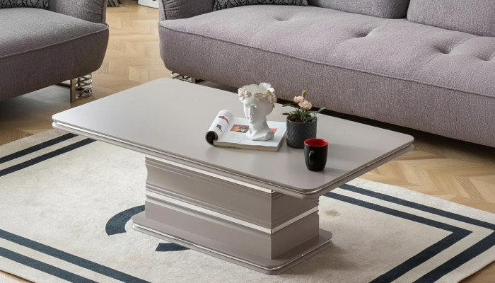 Couchtisch neu Wohnzimmertisch Beistelltisch Sofatisch beige Holz