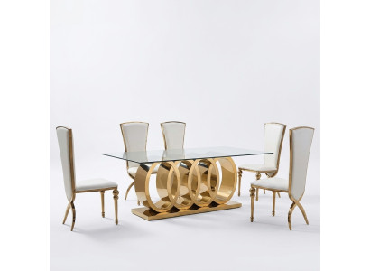 Moderner Esstisch Edelstahltisch Esszimmer Tische Designer Möbel Tische