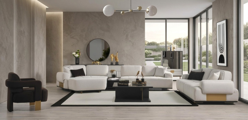 Wohnzimmer set Ecksofa L-form 31 Sitzer Sofa Couchgarnitur Möbel Sofas