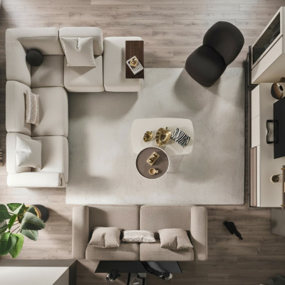 Beiges Ecksofa Luxus L-Form Couch Designer Sessel Luxuriöse Polstermöbel