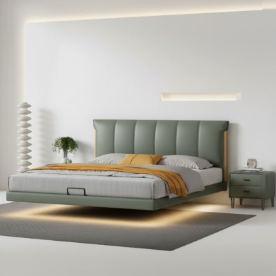 Grünes Wandbett Designer Schlafzimmer Betten Lederbetten Textilbetten