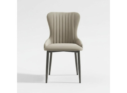 Grauer Polsterstuhl Moderne Esszimmer Sitzmöbel Designer Einsitzer Neu