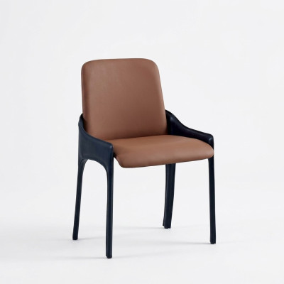 Brauner Esszimmer Stuhl Stilvoller Einsitzer Luxus Polsterstühle Stühle