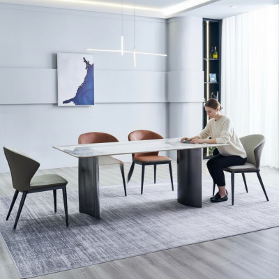 Esszimmer Möbel Moderner Esstisch 6x Polsterstühle Designer Essgruppe