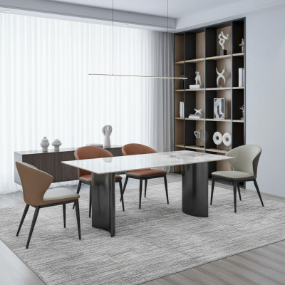 Esszimmer Möbel Moderner Esstisch 6x Polsterstühle Designer Essgruppe