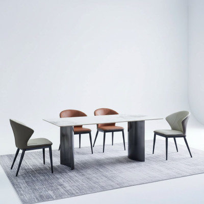 Esszimmer Möbel Moderner Esstisch 6x Polsterstühle Designer Essgruppe