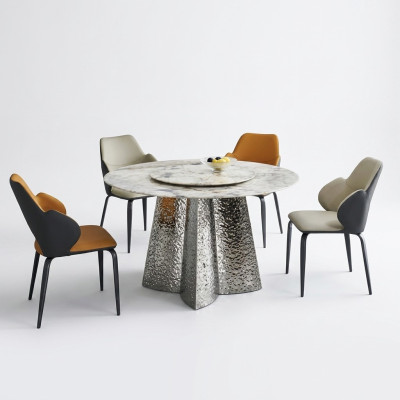 Moderne Essgruppe 6x Stühle Sitzgruppe Luxuriöser Esstisch 7tlg. Set