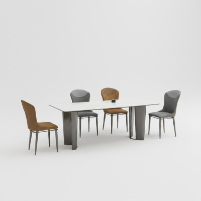 Stilvolle Esszimmergarnitur Designer Esstisch 6x Stühle 7tlg. Luxus Set
