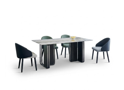 Rechteckiger Esszimmer Tisch 4x Stühle Moderne Esszimmergruppe 5tlg Neu