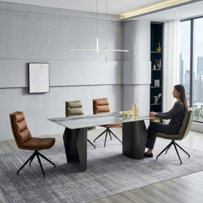 Esszimmer Set Esstisch 6x Stühle Polsterstühle Designer Luxus Möbel