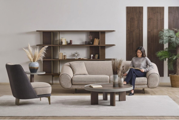 Wohnzimmer Möbel Designer 3+1 Sitzer Luxus Sessel Couchtisch Beistelltisch