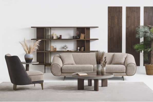 Wohnzimmer Möbel Designer 3+1 Sitzer Luxus Sessel Couchtisch Beistelltisch