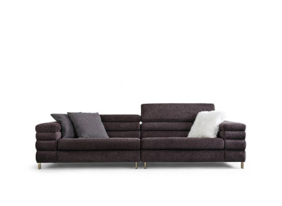 Wohnzimmer Polstersofas Designer 4-Sitzer Couch Brauner Viersitzer Neu