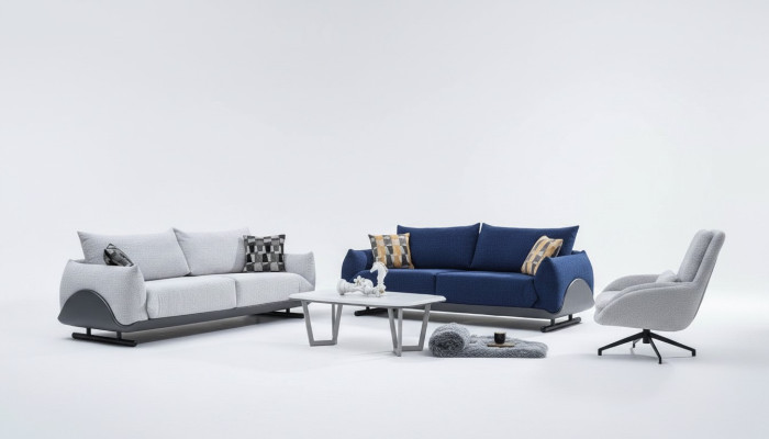 Wohnzimmer Sofagarnitur Designer 3-Sitzer Luxus Sessel 3-er Couch 3tlg