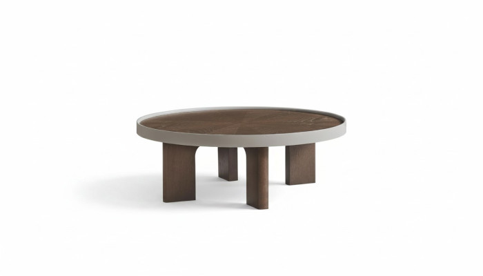 Brauner Wohnzimmer Runder Couchtisch Designer Holztisch Rundtische Neu