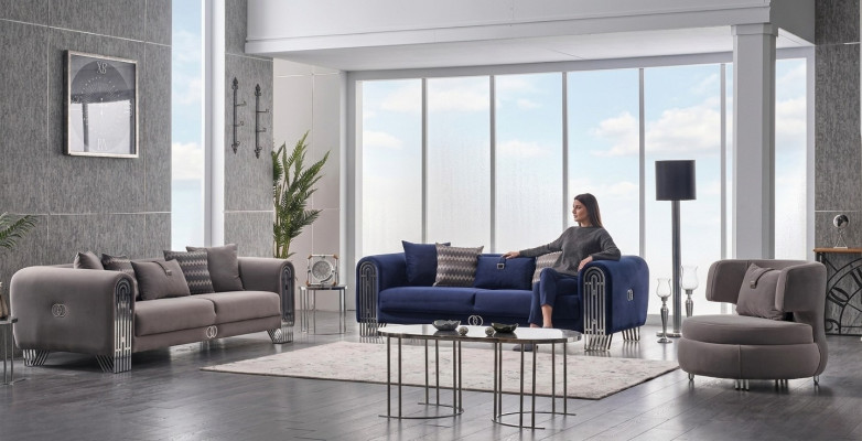 Sofagarnitur 331 Sitzer Luxus Stoff Set 3 tlg Polstersofa Textil Möbel