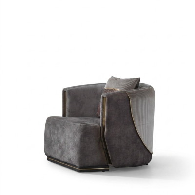 Designer Sessel Wohnzimmer Luxus Modern Sitz Textil Möbel Polstersessel