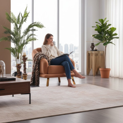 Designer Sessel Wohnzimmer Luxus Sitz Polster Textil Möbel Modern Lehnstuhl Neu