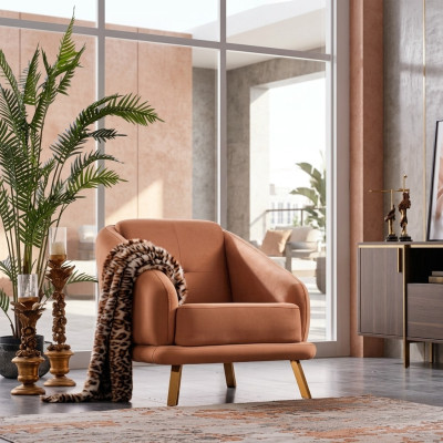 Designer Sessel Wohnzimmer Luxus Sitz Polster Textil Möbel Modern Lehnstuhl Neu