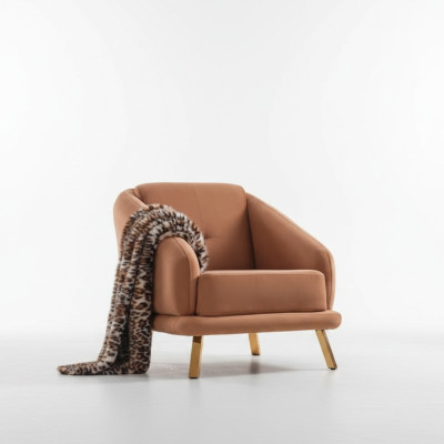 Designer Sessel Wohnzimmer Luxus Sitz Polster Textil Möbel Modern Lehnstuhl Neu