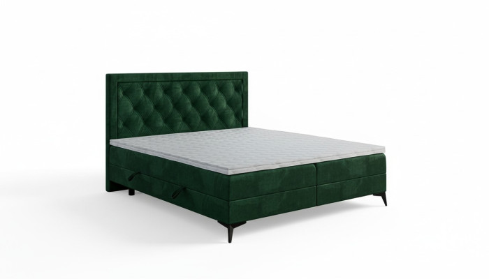 Luxus Polsterbett Boxspringbett Doppelbett Polster Stoff Design Bett Möbel
