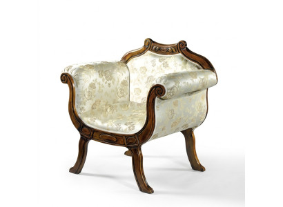 Klassischer Luxus Einsitzer Polster Sitz Textilmöbel Designer Sessel