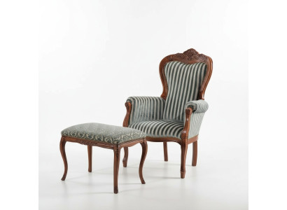 Klassischer Sessel Wohnzimmer Einsitzer Designer Polster Sitz Stoffmöbel