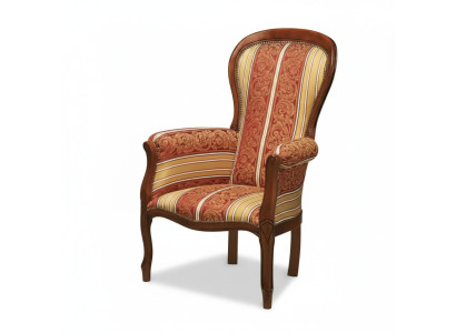 Klassischer Sessel Polstermöbel Luxus Polstersessel Holzgestell Neu