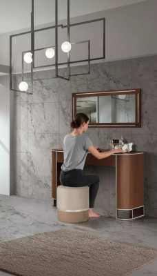Designer Komplett Schminktisch+Spiegel Moderne Möbel Neu Set 2 tlg.