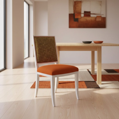 Esszimmer Designer Stuhl Holz Luxus Stil Klassischer Polsterstuhl