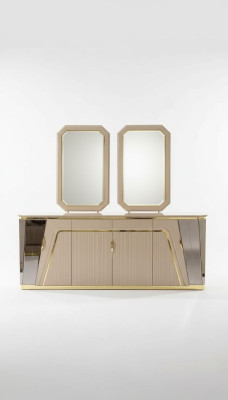 Luxus Anrichte Esszimmer Sideboard Modern Design Kommode Spiegel Neu Möbel