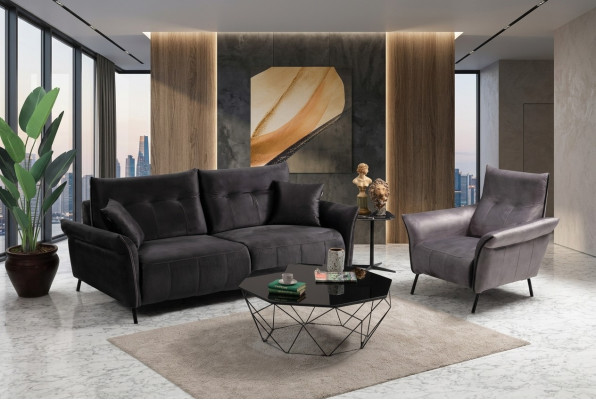 Wohnzimmer Garnitur Modern Design Möbel Luxus Sofagarnitur Set 2 tlg.