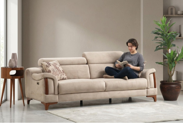 Dreisitzer Sofa Couch Wohnzimmer Designer Möbel Modern Polster Textil