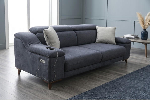 Dreisitzer Sofa Couch Wohnzimmer Polstermöbel Textil Modern Möbel Neu
