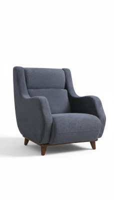 Grau Sessel Modern Sitz Wohnzimmer Polstermöbel Textil Möbel Design 