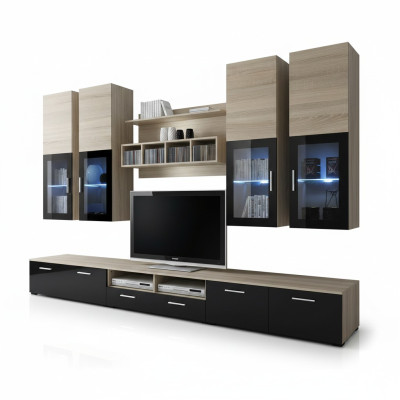 Wohnzimmer Komplett TV-Ständer Design Wandschrank Luxus Wohnwand Einrichtung Neu